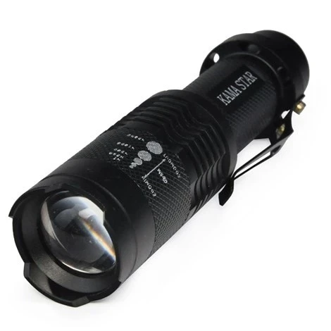 Km 87 Polis Tipi Zoomlu Şarjlı Metal Dağ Kamp Cep Feneri ürün görseli 1