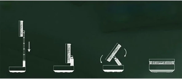 Teleskopik Fan Vantilatör 4 Modlu Şarjlı Katlanabilir Yükseltilebilir Taşınabilir Serinletici Portatif Masa Vantilatörü - Resim 8