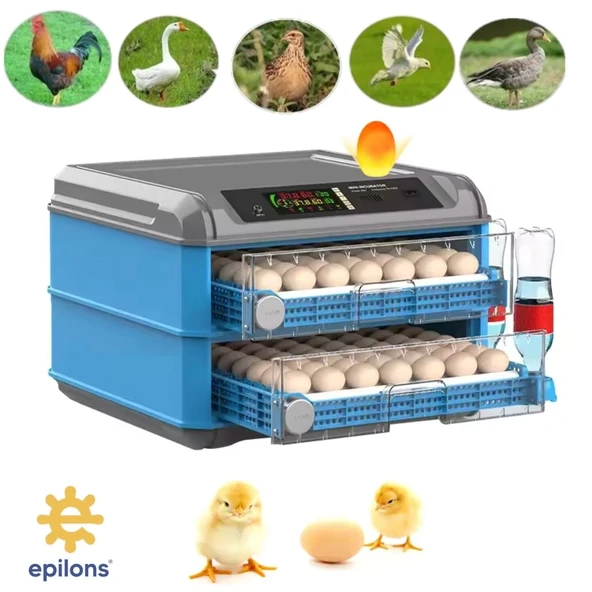 Tam Otomatik 128 Yumurta Kapasiteli Kuluçka Makinesi - Civciv Kaz Hindi Ördek Yetiştiriciliği Wifi Kamera Hediyeli - 2