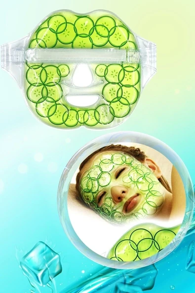 Salatalık Yüz Maske Jel Sıcak Soğuk Kullanım Rahatlatıcı - Resim 4