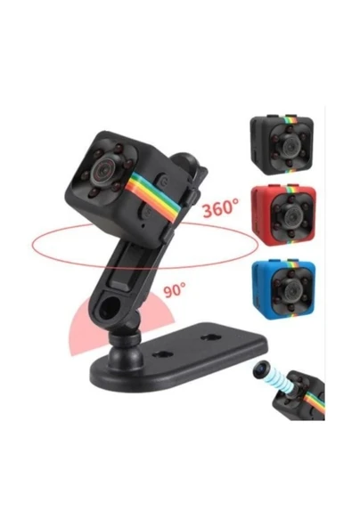 Mini SQ11 Kamera Full Hd Mikro Araç Kamerası Gece Görüşlü Taşınabilir Güvenlik Kaydedici 32gb Hafıza Kartı Hediyeli - Resim 7