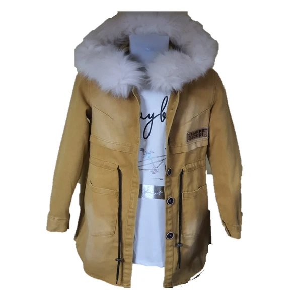 Sevilen 209 Kadın Kürklü Kot Kaban - 4