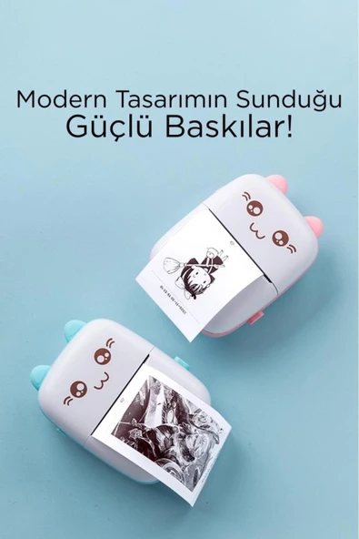 C9 Pembe Mini Yazıcı Taşınabilir Termal Yazıcı Kablosuz Bağlantı Ap Kontrol Cep Yazıcısı - Resim 5