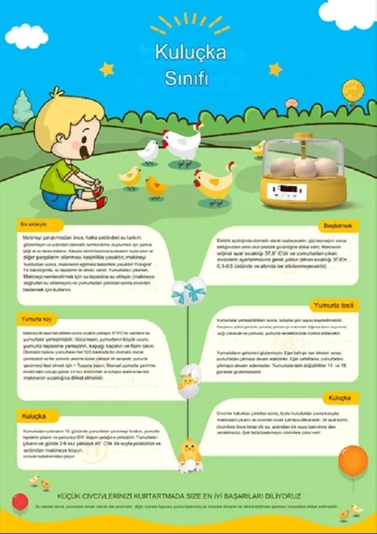 Mini Otomatik Ev Tipi Kuluçka: Papağan Bıldırcın Kuluçka Makinesi 18li Yumurtalı Mx-18 - Resim 6