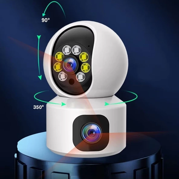 Çift Kameralı Wifi Bağlantılı Gece Görüşlü Ev Tipi Güvenlik Kamerası Yosee - Resim 5