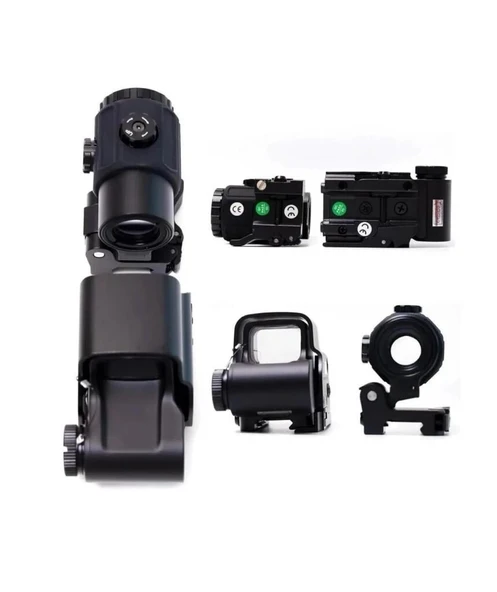 558-g43 Xps2 Hedef İşaretleyici Red Dot - Holografik Nişangâh, 5x Büyütmeli Set-siyah - Resim 2