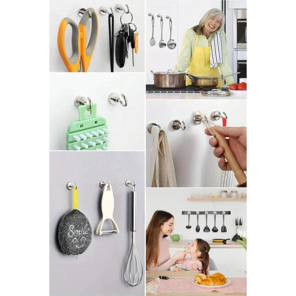 Buffer® Güçlü Manyetik Mutfak,banyolar İçin Çok Amaçlı 2'li Magnet Askı - 7