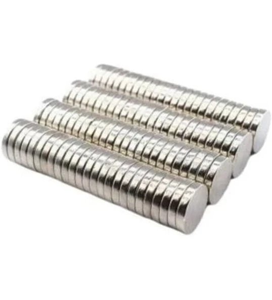 50 Adet 10x2mm Yuvarlak Neodyum Mıknatıs Güçlü Magnet Nikel Kaplamalı ürün görseli