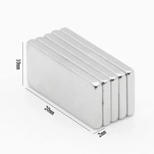 50 Adet 20x10x2 Mm Neodyum Mıknatıs Köşeli Magnet N35 Nikel Kaplama Güçlü Kaliteli Dayanıklı ürün görseli 1
