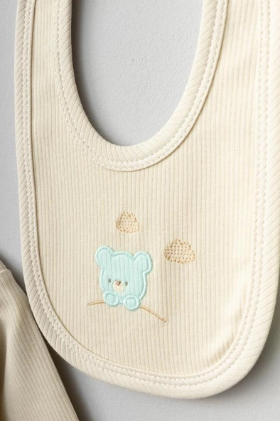 Bebitof %100 Pamuk Ayıcık ve Tavşan Desenli 10 Parça Kutulu Yenidoğan Hastane Çıkısı Seti BBTF.SYSL.10088 - 2