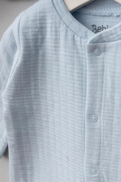 Bebitof %100 Pamuk Sarılan Ayıcık Desenli 10 Parça Kutulu Yenidoğan Hastane Çıkışı Zıbın Seti BBTF.MV.10099 - 2