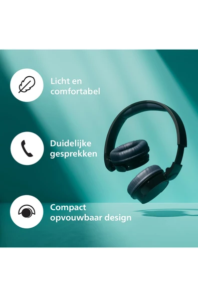 TAH3209 Kablosuz Kulak Üstü Kulaklık Dinamik Bas, Bluetooth, Çok Noktalı Bağlantı 25 Saat Kullanım Süresi Siyah - Resim 5