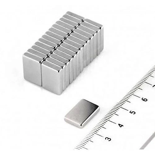100 Adet 15x10x1.5 Mm Köşeli Neodyum Mıknatıs N35 Magnet Dayanıklı Nikel Kaplama - Resim 3