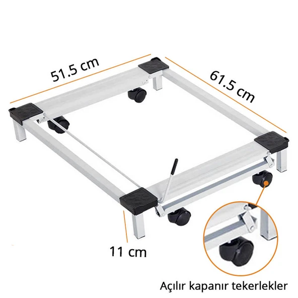 Tekerlekli Metal Beyaz Eşya Altlığı Çek Sür GIRİ - 2