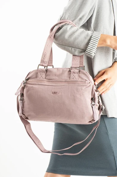 Kadın Omuz Çantası Çapraz Askılı Postacı Bayan Çantası 25*32 Cm İçi Astarlı Hafif Poliamid Kumaş - Resim 13