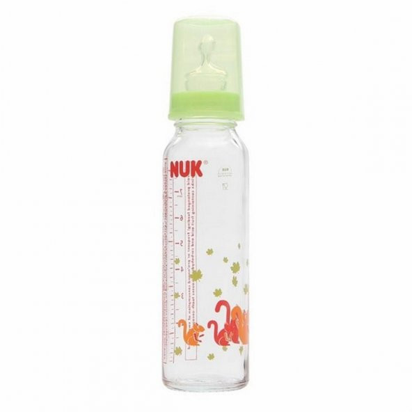 Nuk Silikon Emzikli Cam Biberon Pembe 250 ml