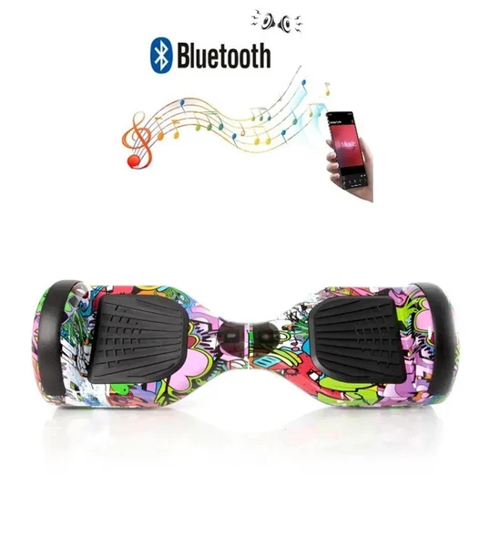 Elektrikli Kaykay Scooter Hoverboard Akıllı Denge 6.5 Inch + HoverKart + Çanta EXTREM PAKET D04 - Resim 3