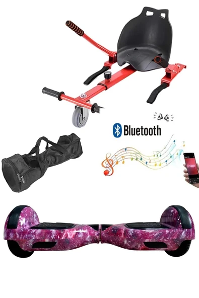 Elektrikli Kaykay Scooter Hoverboard Akıllı Denge 6.5 Inch + HoverKart + Çanta EXTREM PAKET D13 ürün görseli