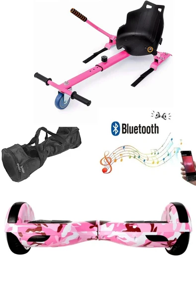 Elektrikli Kaykay Scooter Hoverboard Akıllı Denge 6.5 Inch + HoverKart + Çanta EXTREM PAKET D05 ürün görseli