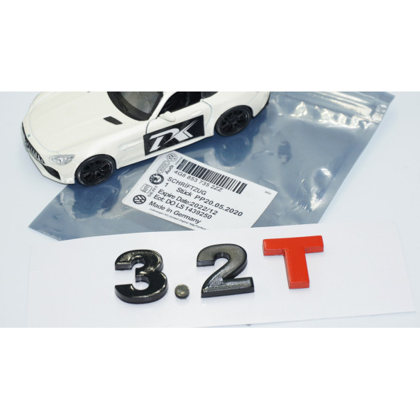 DK Tuning 3.2T Bagaj Siyah Kırmızı Yazı Logo Volkswagen İle Uyumlu - 5