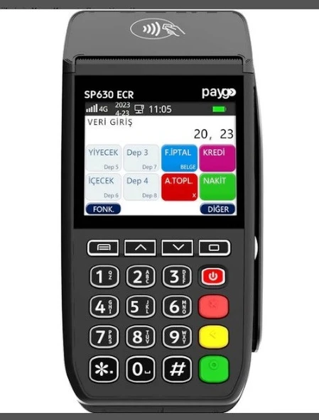Paygo SP630 Ecr 4G Pro QR Kare Kod ve Temassız Ödeme Özellikli YazarKasaPos 4G  SERİSİ