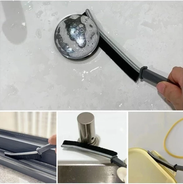 Çok Amaçlı Multi Ince Temizlik Fırçası Derz Arası Banyo Mutfak Lavabo Detay Temizleme Fırçası 2 Adet - 4