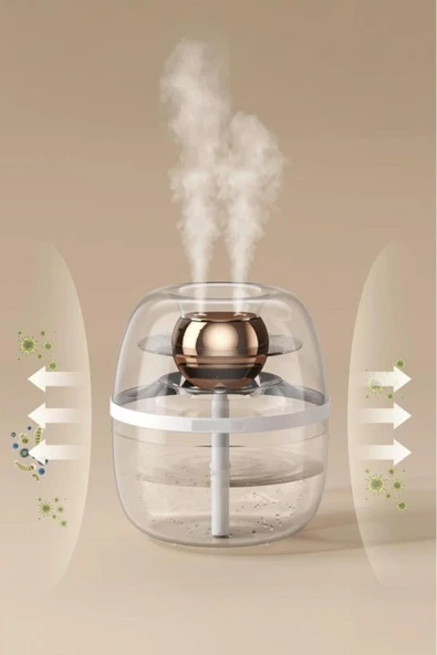 K30 1.8 Litre Kapasiteli Çift Çikişli Hava Nemlendirici Aroma Terapili Buhar Makinesi Humidifier - 3