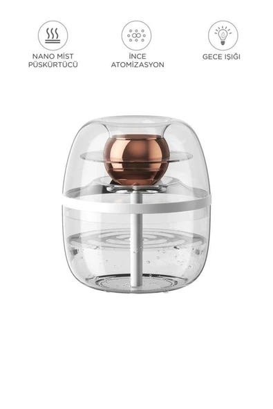 K30 1.8 Litre Kapasiteli Çift Çikişli Hava Nemlendirici Aroma Terapili Buhar Makinesi Humidifier