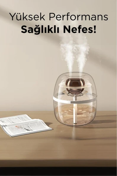 K30 1.8 Litre Kapasiteli Çift Çikişli Hava Nemlendirici Aroma Terapili Buhar Makinesi Humidifier - 4