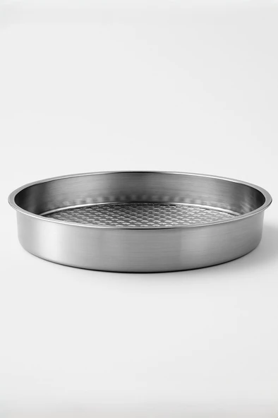 Paslanmaz Çelik Büyük Boy Çiğ Köfte Yoğurma Hazırlama Leğeni Tepsisi 6no 47cm - Resim 2