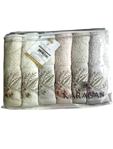 KARACAN  BANYO EL HAVLUSU 6 LI PAKET 50x85 CM RİSSA - 1