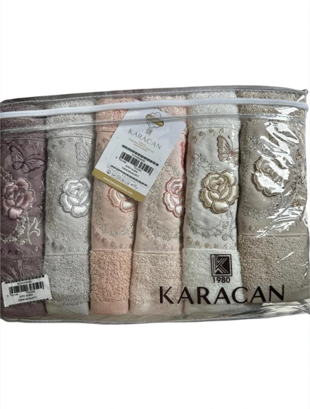 KARACAN  BANYO EL HAVLUSU 6 LI PAKET 50x85 CM KLARA - 1