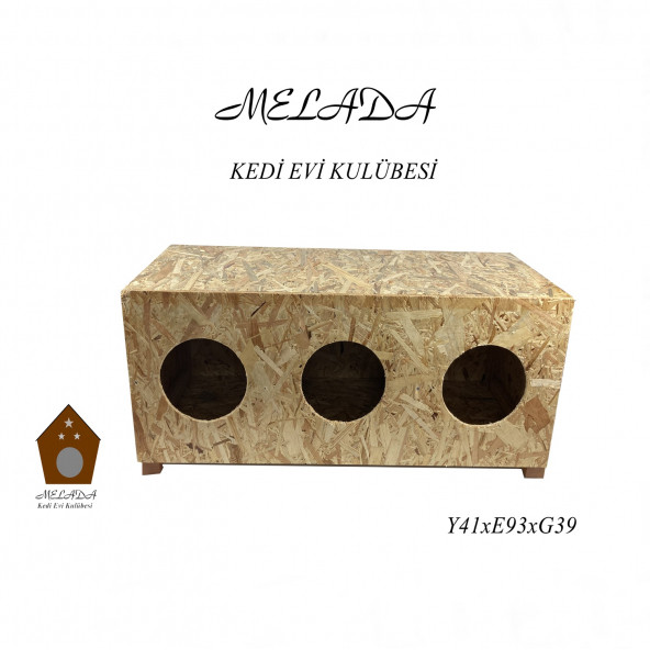 Melada Kedi Evi Kulübesi 3'lü 3 XL - 2