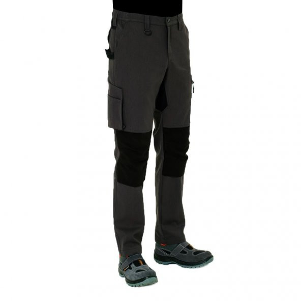 Şensel, Teknik İş Pantolonu, Gri-Siyah -54E6182- İş Elbisesi-Kıyafeti