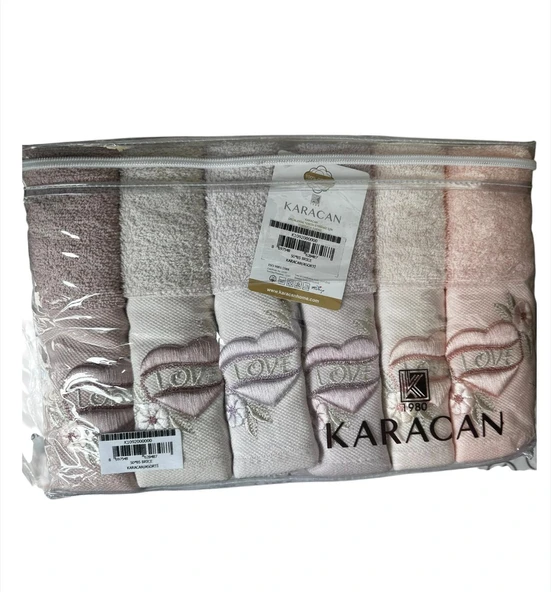 KARACAN  BANYO EL HAVLUSU 6 LI PAKET 50x85 CM BRICE - 1