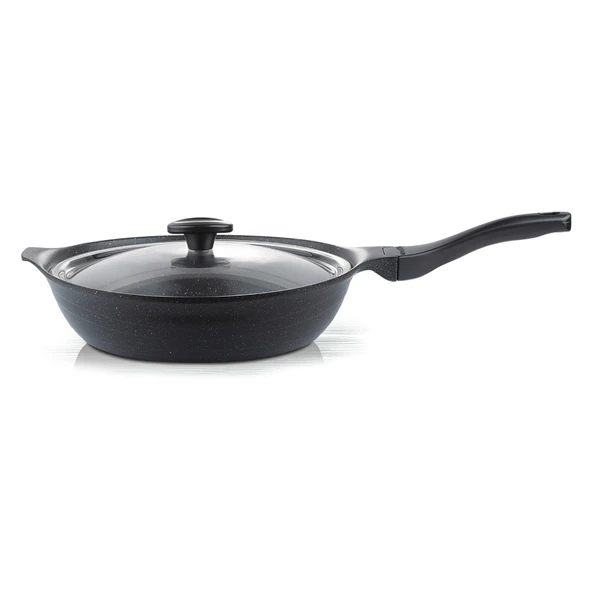 ThermoAD | Pyro Serisi | Granit Döküm | Derin Tava | 28 cm | Gri - 4