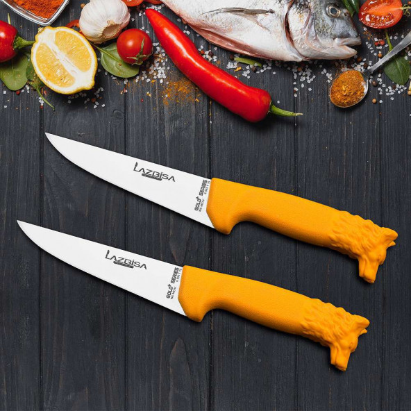 Lazbisa Mutfak Bıçak Seti Et Sebze Meyve Ekmek Bıçağı 2'li Set (No:2)