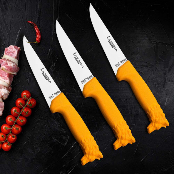 Lazbisa Mutfak Bıçak Seti Et Sebze Meyve Ekmek Bıçağı 3'lü Set