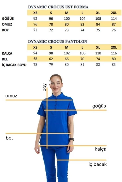 CROCUS- Kadın Likralı Siyah Üniforma Takımı - 5