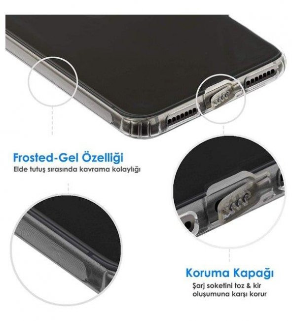 İphone X Şeffaf Tıpalı Kamera Korumalı Silikon Kılıf - Resim 2