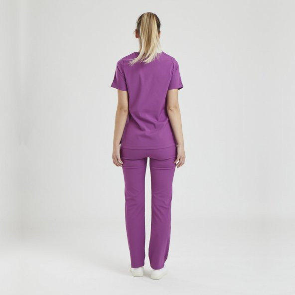 CLOWER Kadın Likralı Üniforma Takımı - Pembe - Resim 3