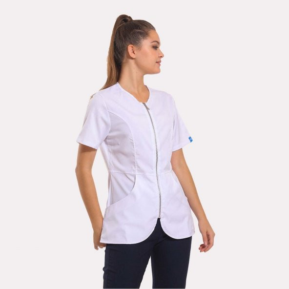 IRIS Kadın Likralı Üniforma Takımı - Beyaz - Resim 2