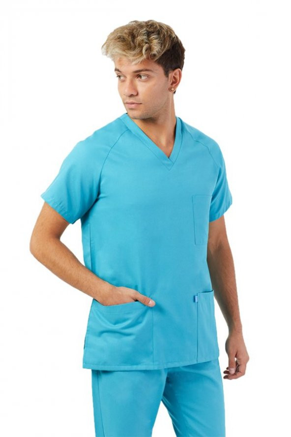 KOTON SERİSİ ERKEK YEŞİL BASIC DOKTOR, HEMŞİRE FORMA TAKIM - Resim 3