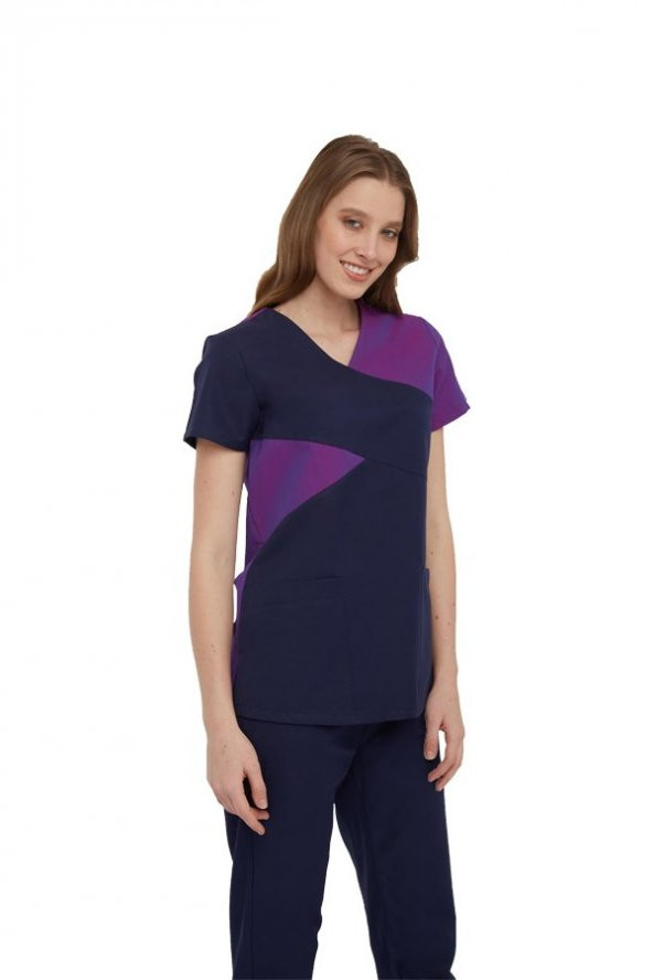 SELEN MEDİKAL TAKIM-LACİVERT - Resim 2