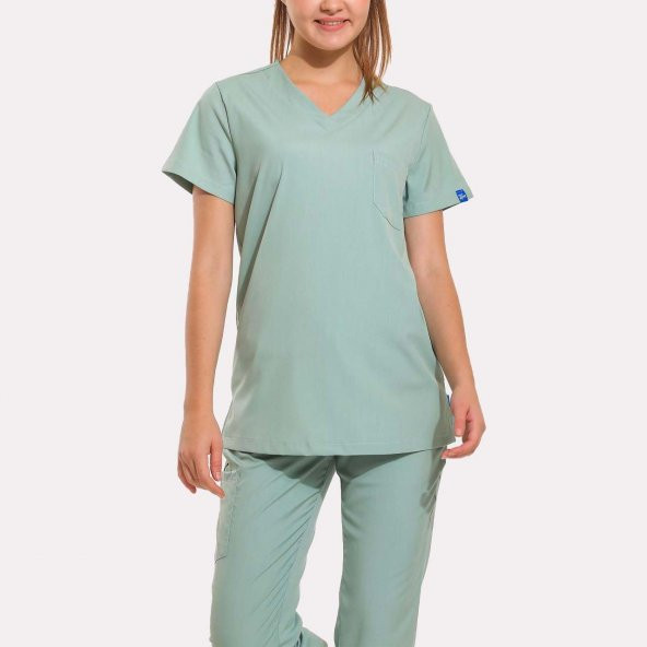 JOGGER Kadın Likralı Üniforma Takımı - Mint Yeşili - 2