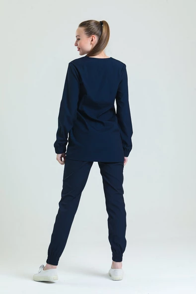 TULİP Kadın Likralı Üniforma Takımı - Lacivert ürün görseli