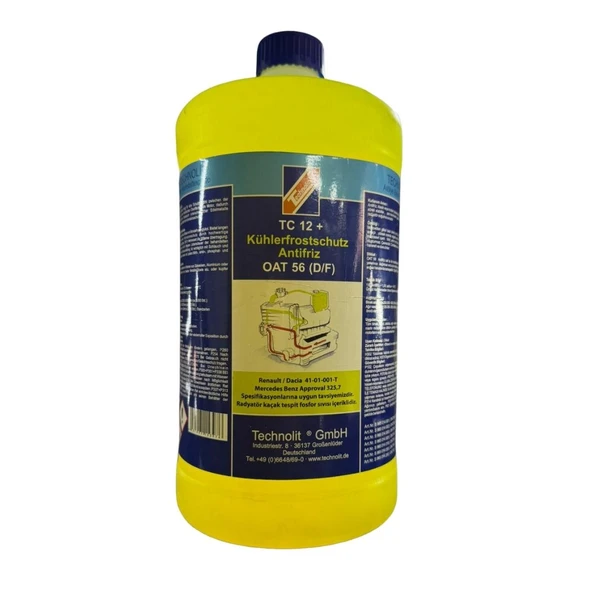 OAT Teknolojili Konsantre Antifriz Sarı Renault Ford Onaylı 3L - Resim 3