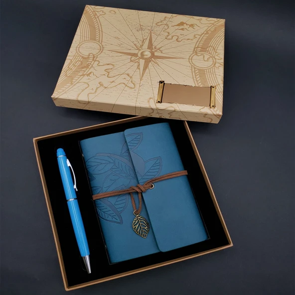 Defter Kalem Mavi Set ürün görseli