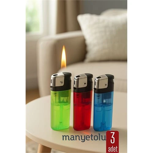 3’lü Manyetolu Çakmak Seti – Renkli faf Gövde | Güvenli ve Uzun Ömürlü Kullanım ürün görseli