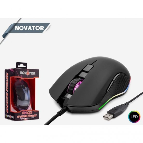 Novator N103/50 2000 Dpi RGB Led Oyuncu Mouse